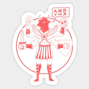 Minotaur Of Mars ( Tuff Guy No.4 ) Sticker